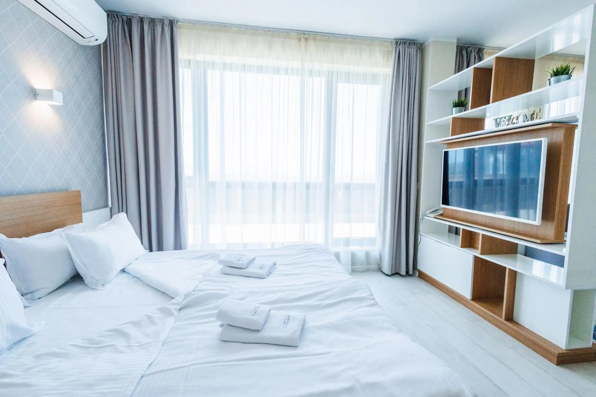 Двойна делукс стая с изглед към морето – St. Panteleimon Beach Hotel, Несебър